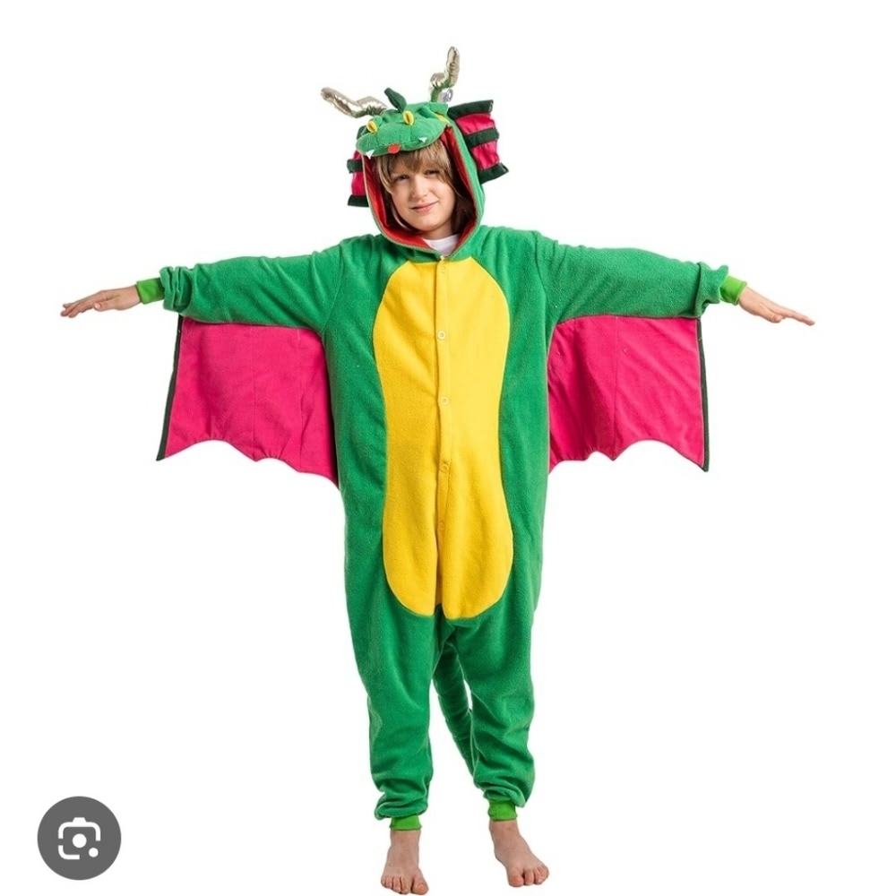 Green Dragon Kids Costume Size L